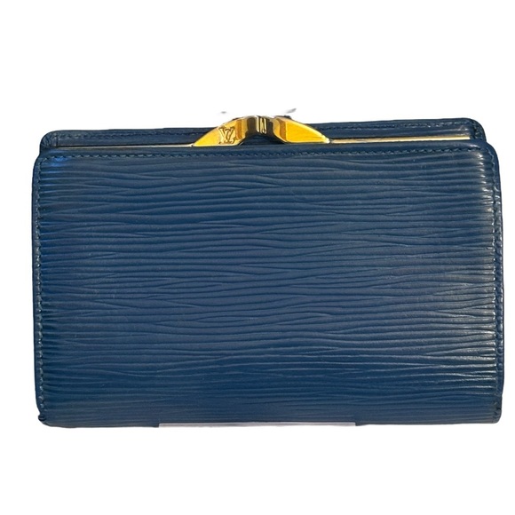 Louis Vuitton Epi Porte Monnaie Viennois Wallet in Toledo Blue - Picture 3 of 14